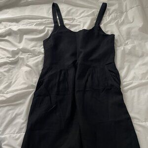 EUC First Rite black linen jumpsuit